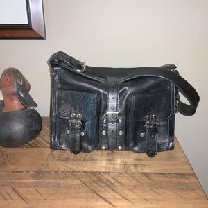 Leather Handbag by Danier